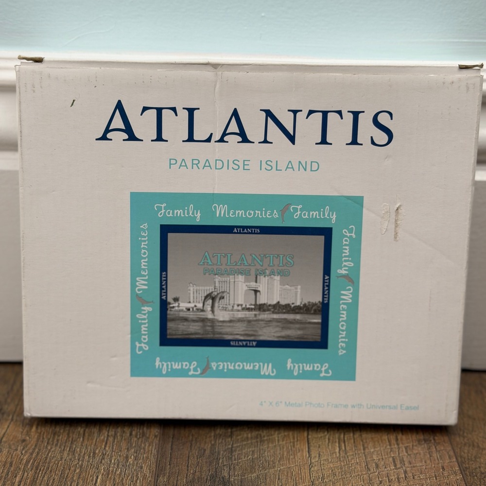 Atlantis Paradise Island 4x6 Metal Photo Frame‎ Family Memories NIB